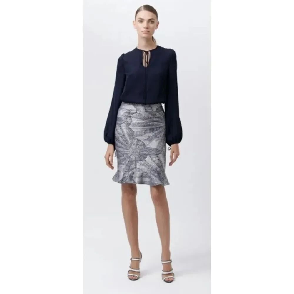 Monique L Cotton Silk Blend Ruffle Skirt Women's Sz. 10